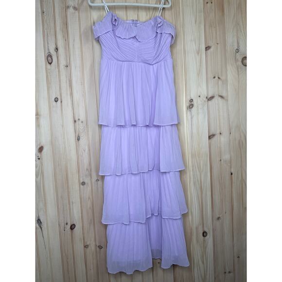NWT Lulus Always Remarkable Lavender Pleated Off-the-Shoulder Maxi Dress Sz XL - Picture 2 of 8